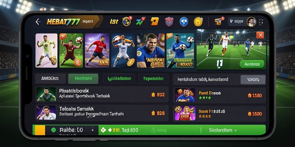 Screenshot HEBAT777 menampilkan fitur taruhan olahraga yang menarik.
