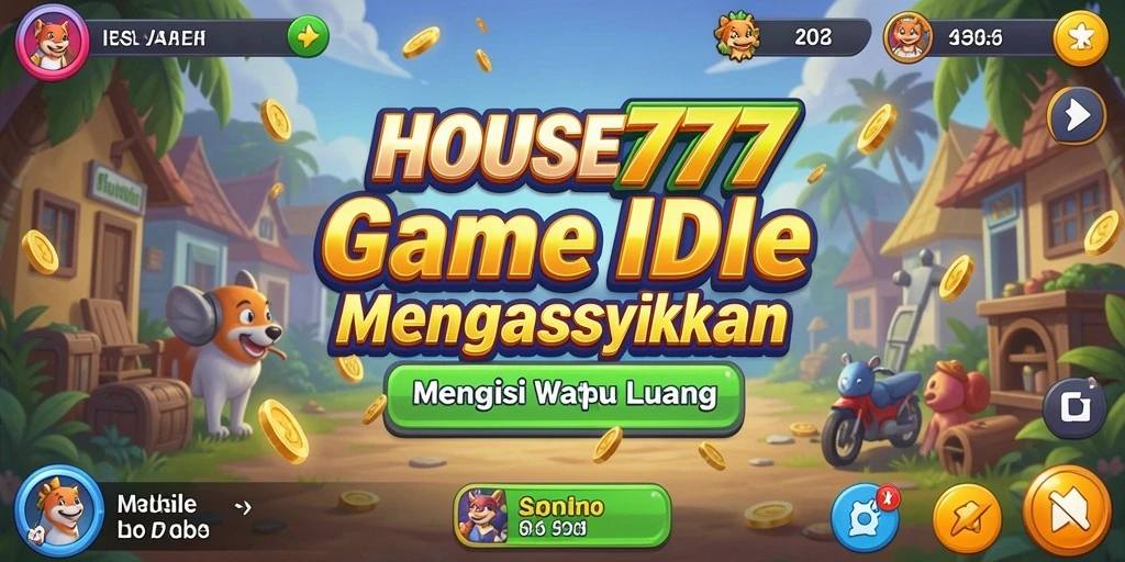 Screenshot utama gameplay <strong>HOUSE777</strong> menampilkan pengelolaan sumber daya yang menyenangkan.