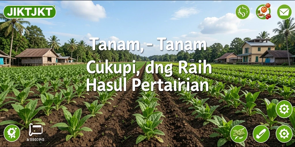 Screenshot utama JKTJKT menampilkan gameplay seru saat bercocok tanam.