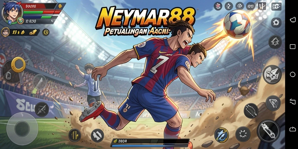 Tampilan menarik dari gameplay NEYMAR88 dengan karakter Anime.