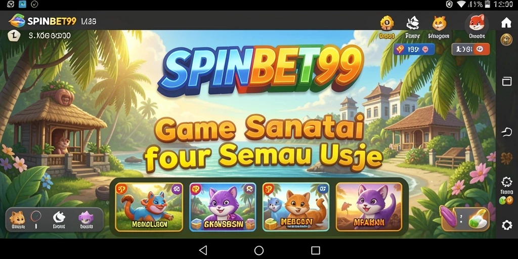 Tampilan gameplay SPINBET99 yang penuh warna dan menantang.